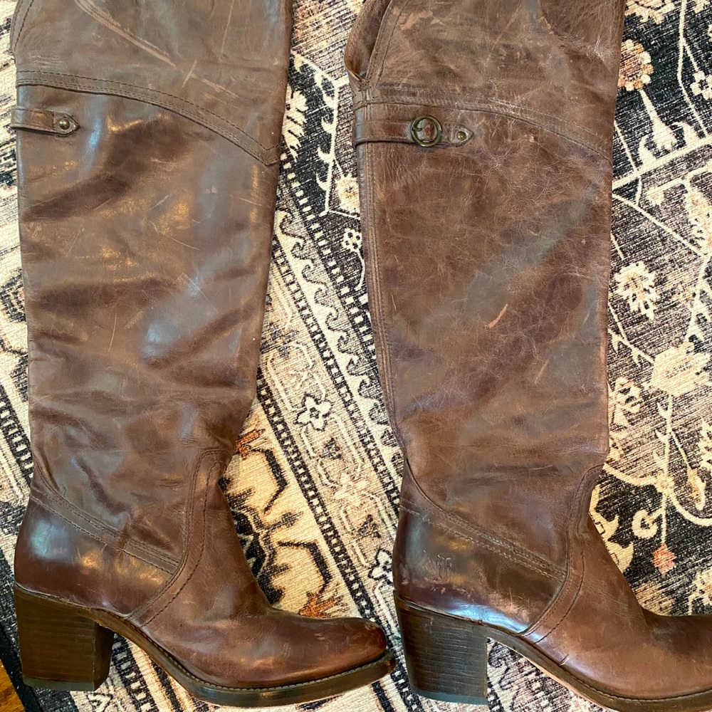 Frye over the knee heel boot 7.5